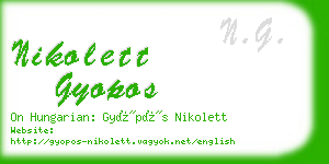 nikolett gyopos business card